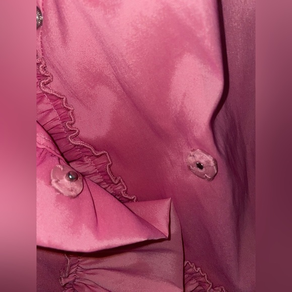 Samuel Dong Dress Coat Pink Button Ruffle Dress - Picture 13 of 16